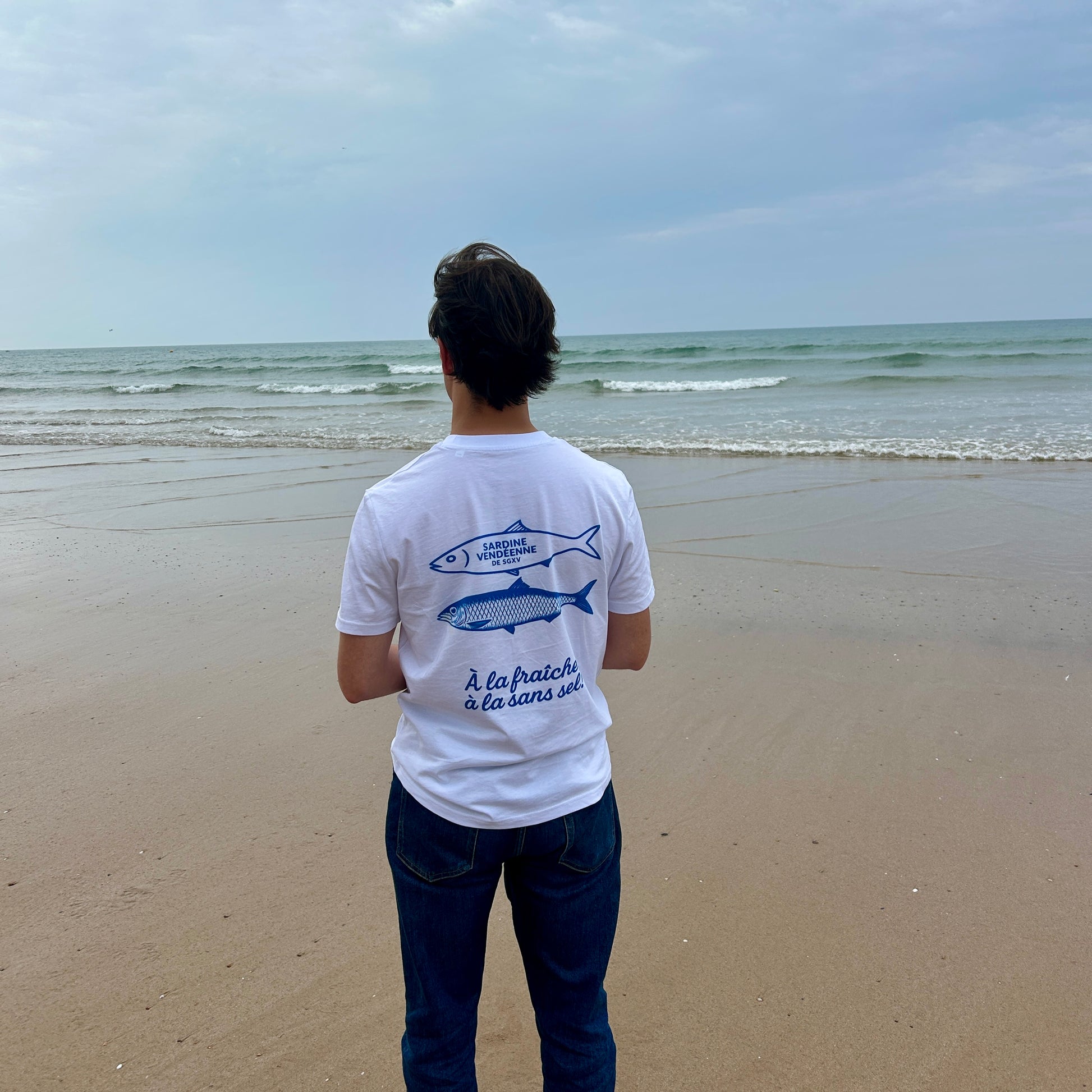 T-shirt Unisexe à Manches Courtes – Sardine de Saint-Gilles