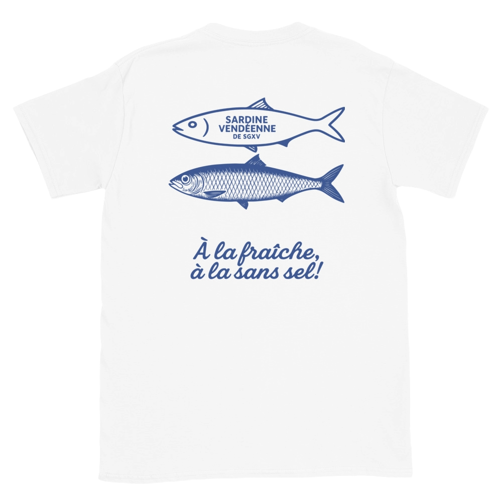 T-shirt Blanc dos – Visuel Sardine