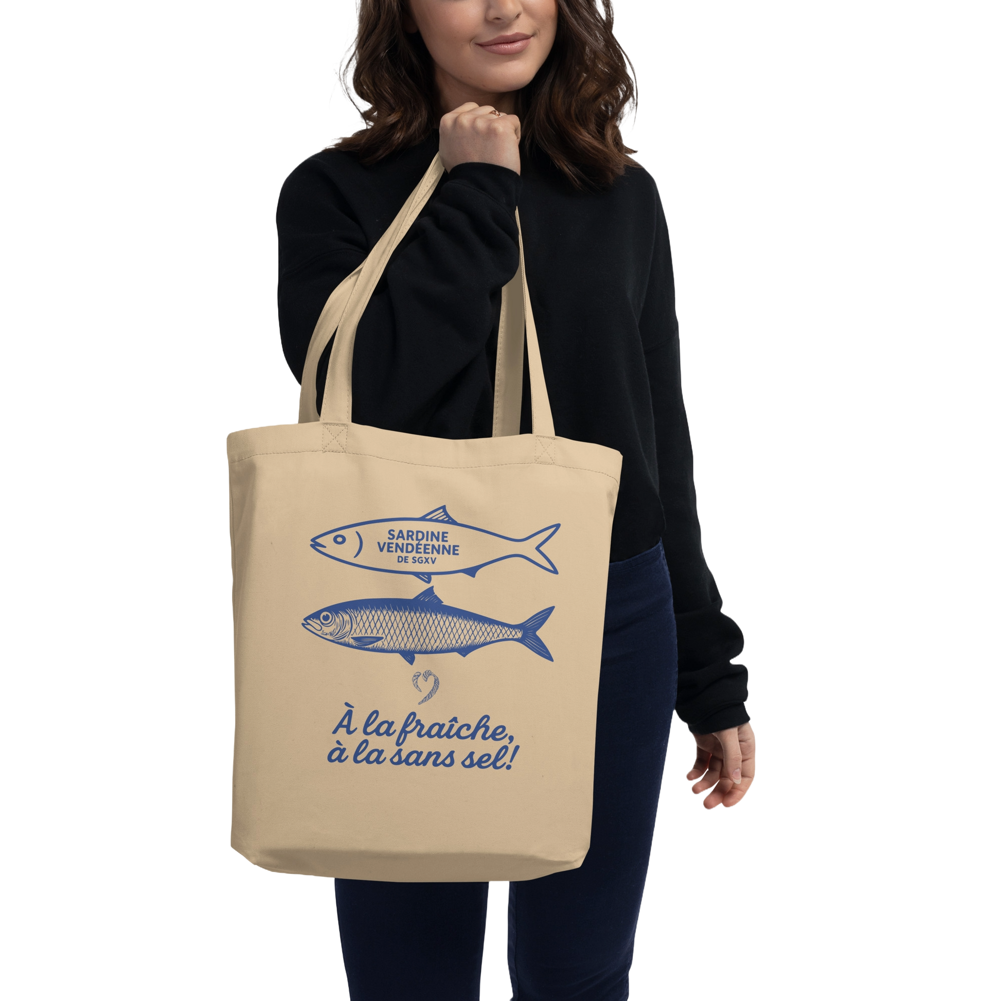 Tote bag Sardine SGXV – À la fraîche, à la sans sel – Épicuriens Vendéens
